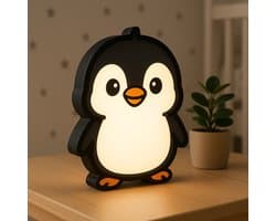 Pinguïn Nachtlampje - Cartoon Dieren Lightbox voor Kinderkamer & Baby - 3D Schattige Pinguïn Lamp op USB - Cadeau Idee - Leeslampje Kinderen - Cadeau Jongen, Meisje of Baby - Muur Decoratie Kunst Kinderkamer Babykamer - Origineel Kraamcadeau of